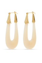 Ecume Drop Earrings, 24k Gold-Plated Brass & Resin